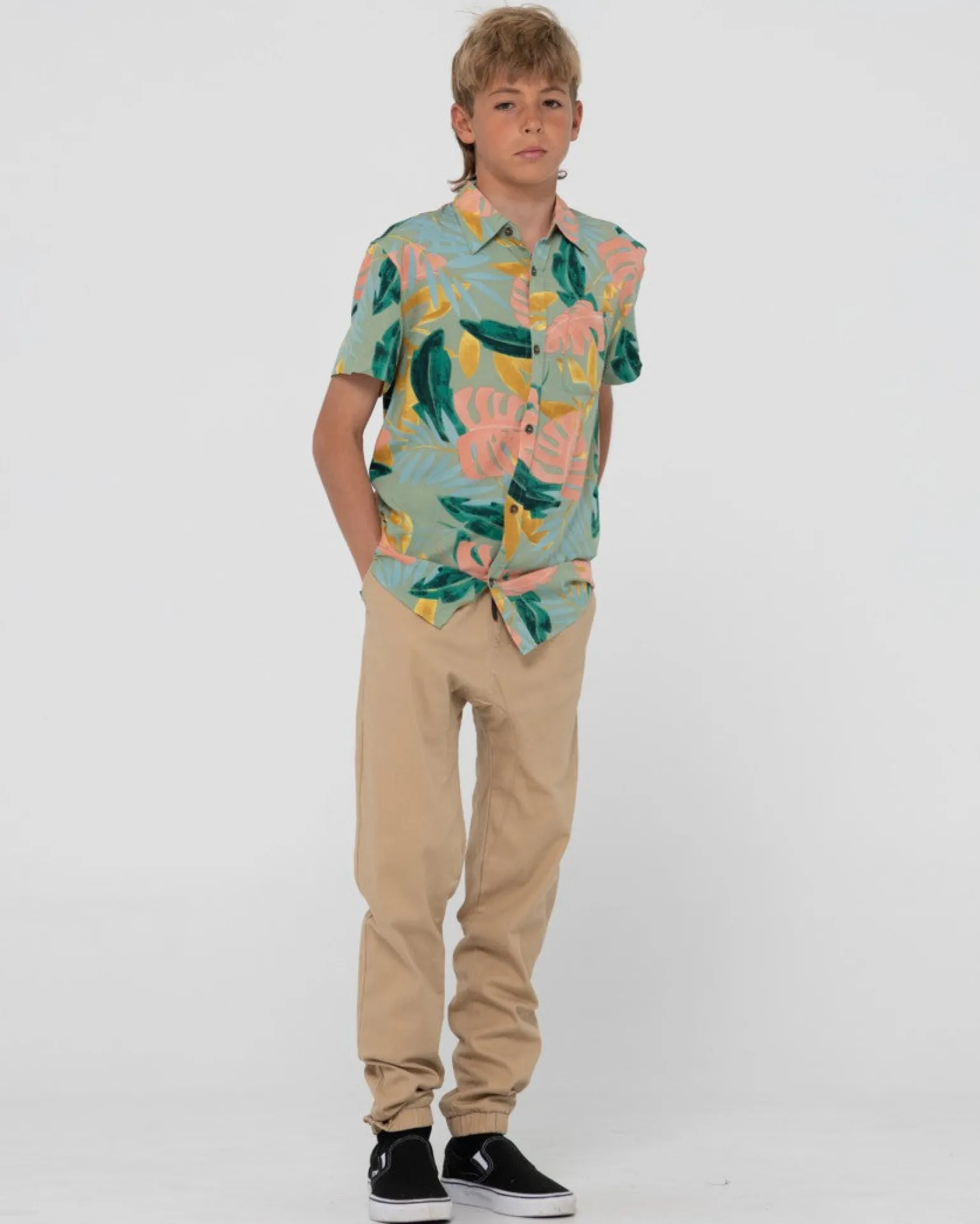 Pastel Paradise Short Sleeve Shirt Boys | Rusty Store