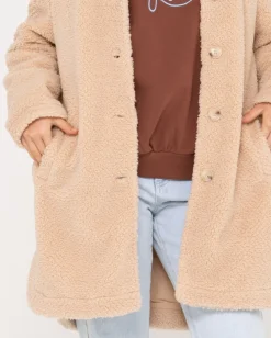 Penelope Long Relaxed Fit Sherpa Coat | Rusty Shop