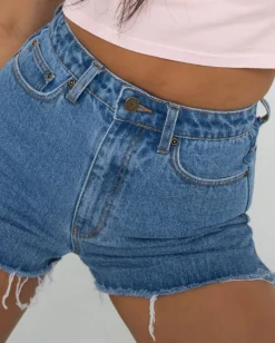 Penny Kick Flare High Waisted Denim Short | Rusty Best