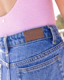 Penny Kick Flare High Waisted Denim Short | Rusty Hot