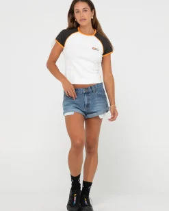 Pheonix Low Rise Mini Denim Short | Rusty Best Sale