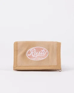 Pit Stop Tri Fold Embroidered Cord Wallet | Rusty Discount