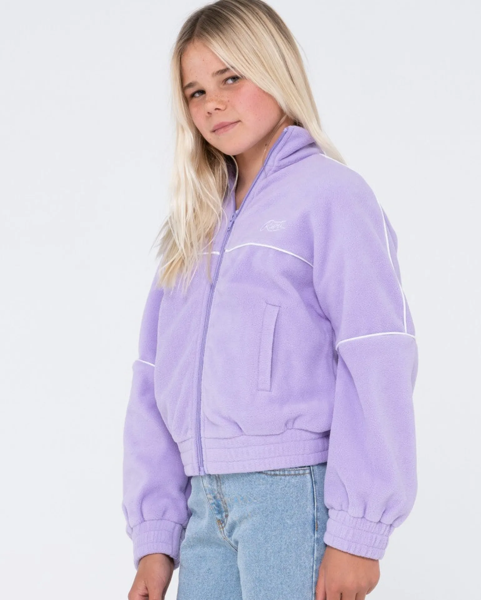 Polar Zip Through Fleece Girls | Rusty Hot