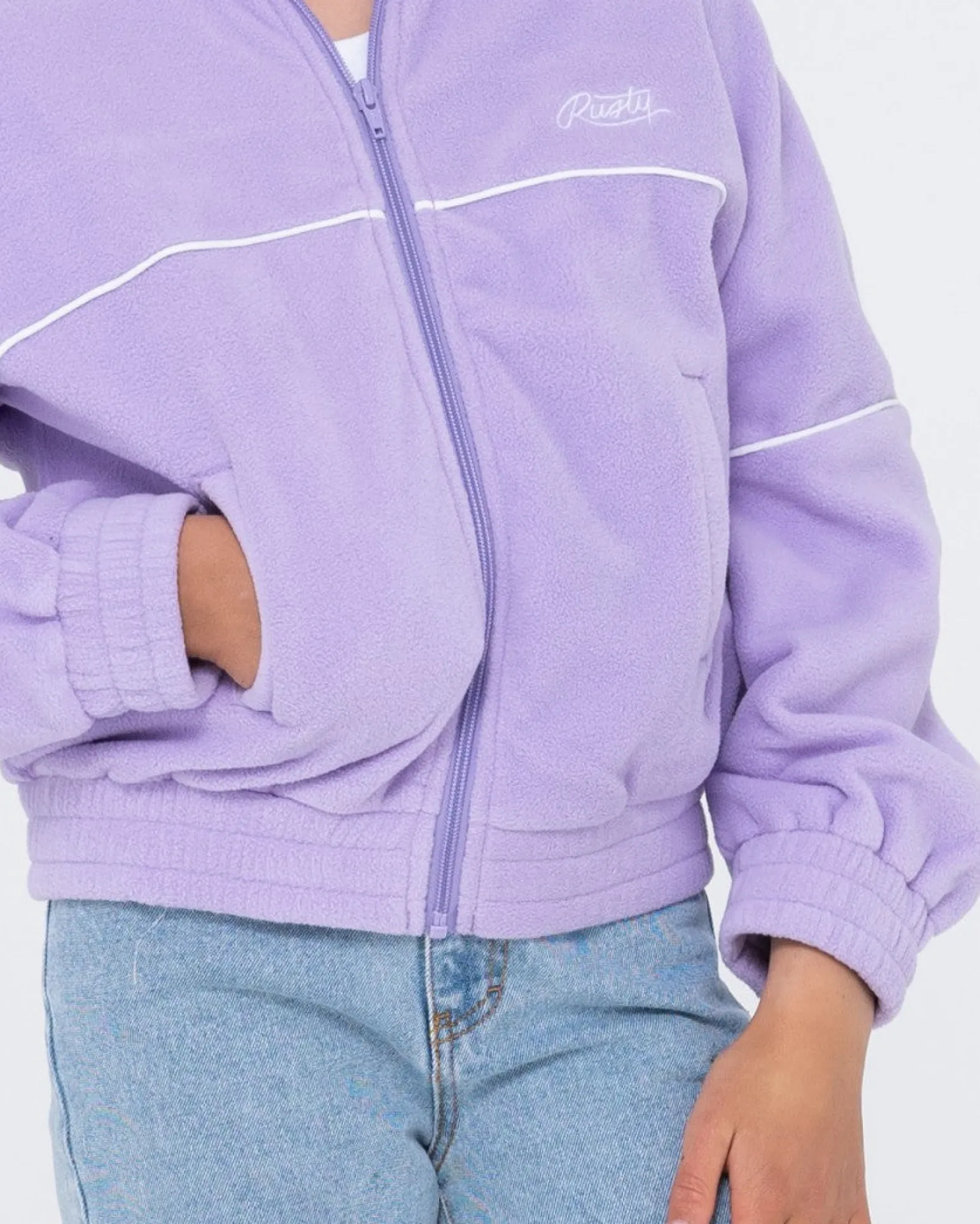 Polar Zip Through Fleece Girls | Rusty Hot