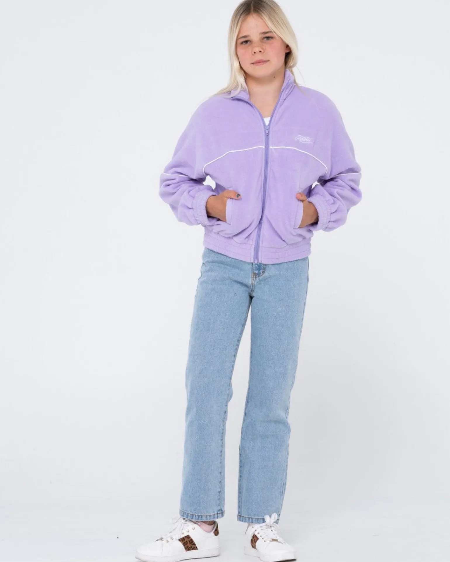 Polar Zip Through Fleece Girls | Rusty Hot