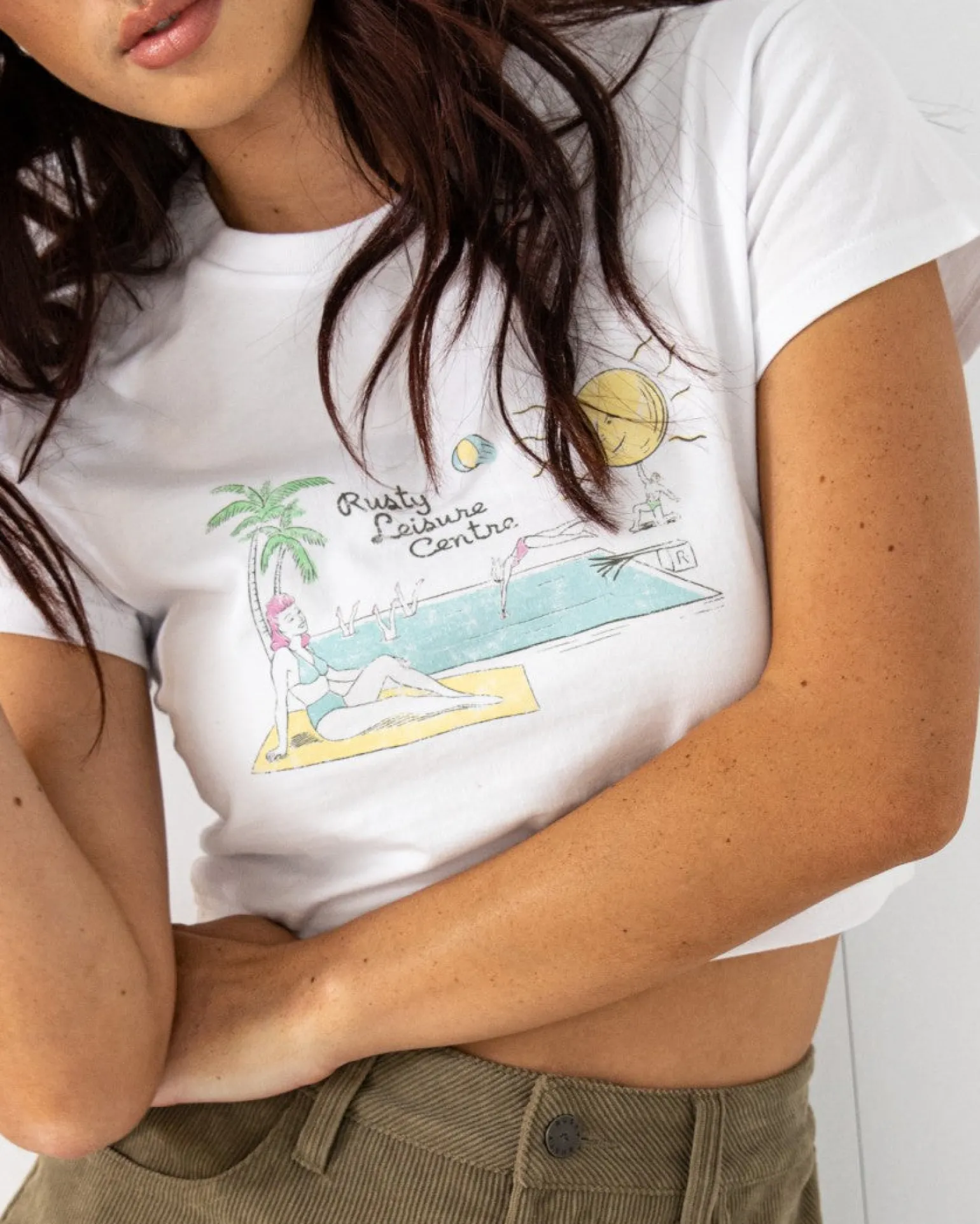 Pool Side Organic Graphic Baby Tee | Rusty Best