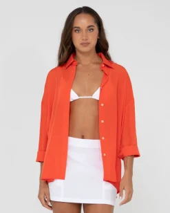 Porter Oversized Long Sleeve Shirt | Rusty Cheap