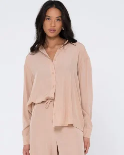 Porter Oversized Long Sleeve Shirt | Rusty Flash Sale