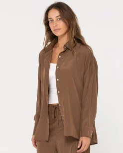 Porter Oversized Long Sleeve Shirt | Rusty Sale