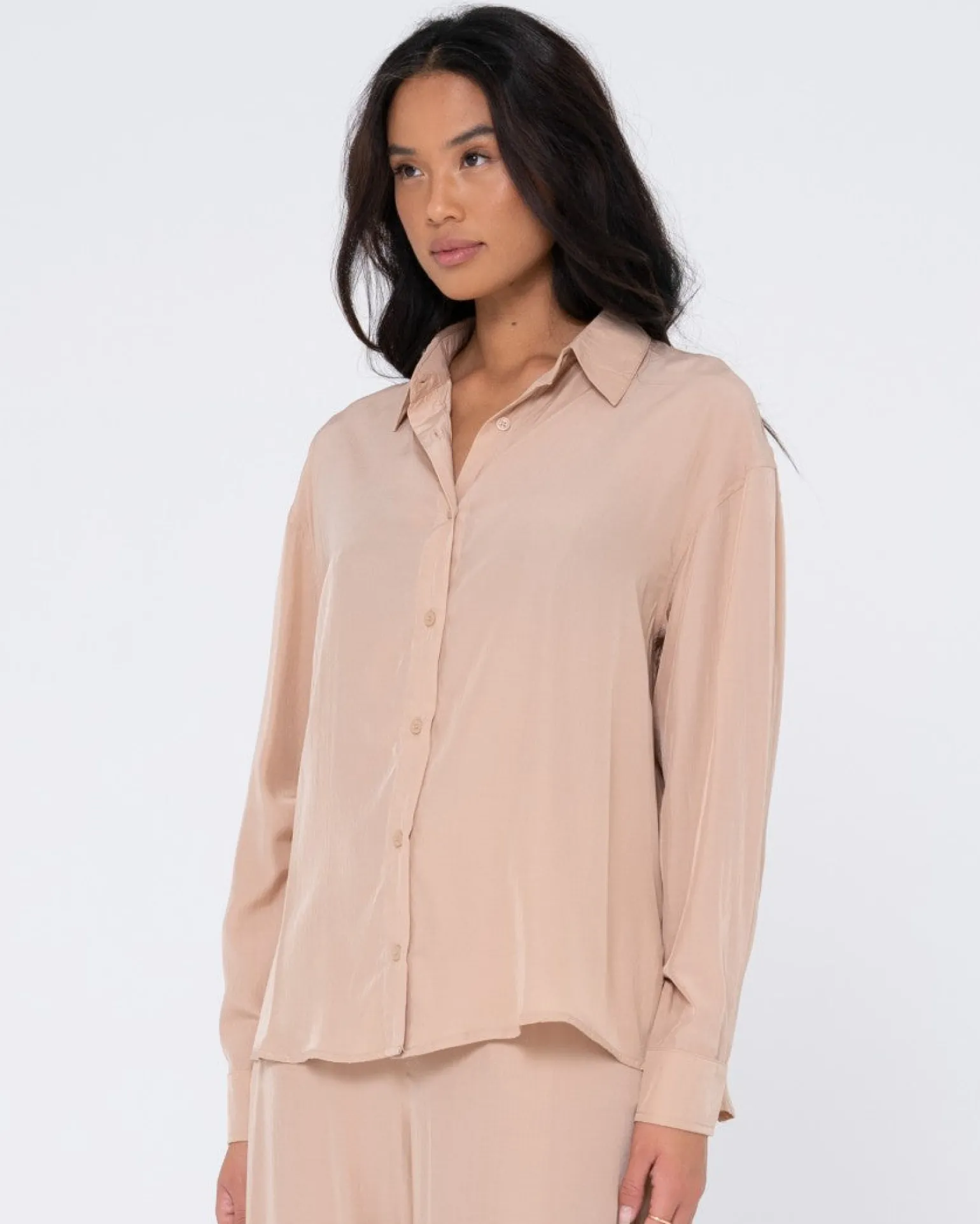 Porter Oversized Long Sleeve Shirt | Rusty Best Sale