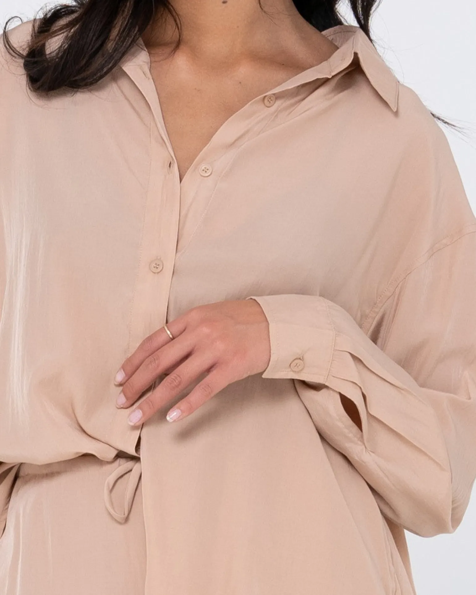 Porter Oversized Long Sleeve Shirt | Rusty Best Sale