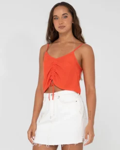 Porter Ruched Cami Crop Top | Rusty Sale