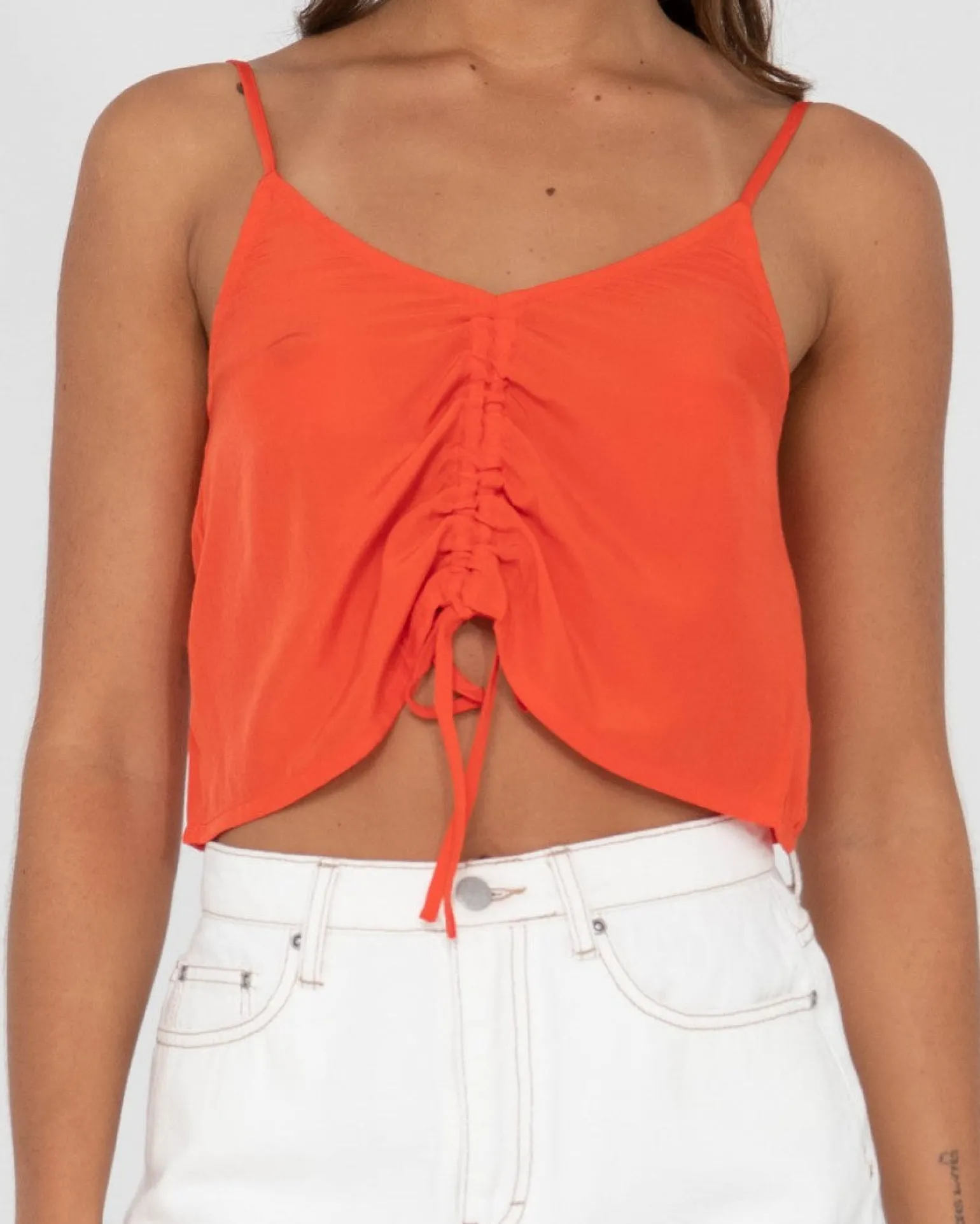 Porter Ruched Cami Crop Top | Rusty Sale