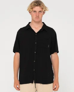 Razor Blade Short Sleeve Rayon Shirt | Rusty Sale