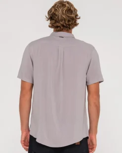 Razor Blade Short Sleeve Rayon Shirt | Rusty Best Sale