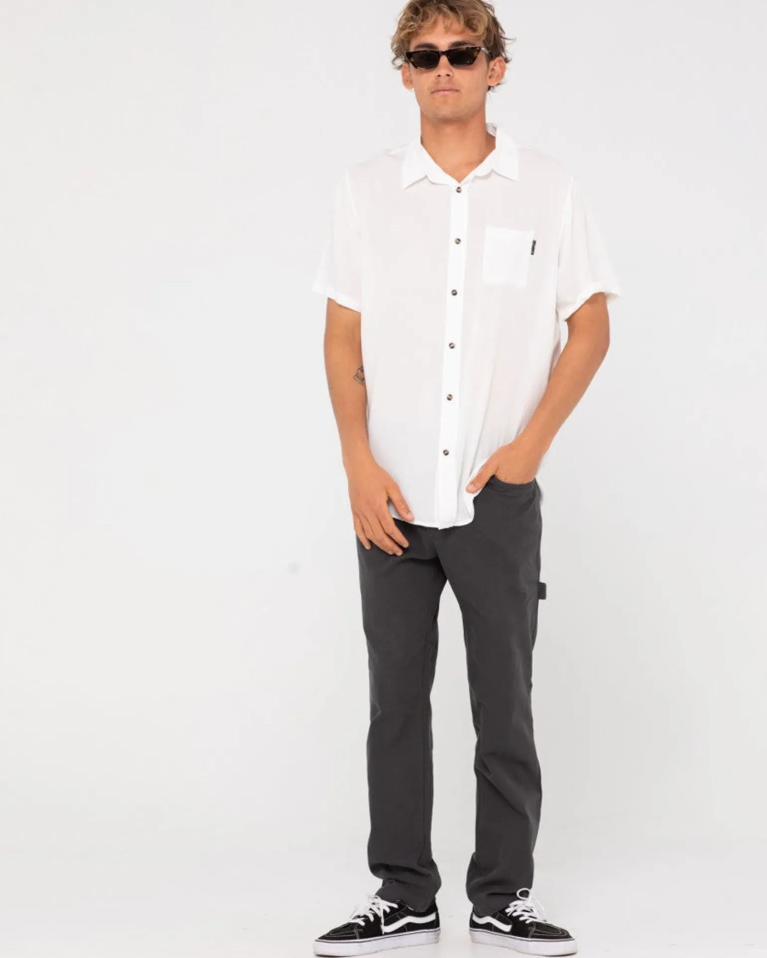 Razor Blade Short Sleeve Rayon Shirt | Rusty Store