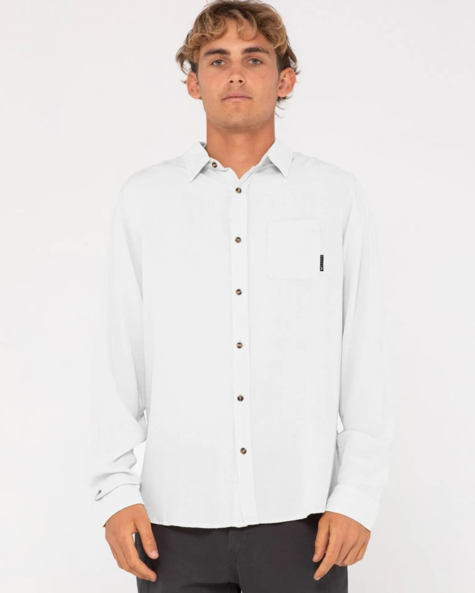 Razor Long Sleeve Rayon Shirt | Rusty Shop