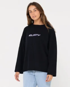 Rider Relaxed Crew Neck Knit | Rusty Flash Sale