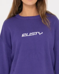 Rider Relaxed Crew Neck Knit | Rusty Outlet