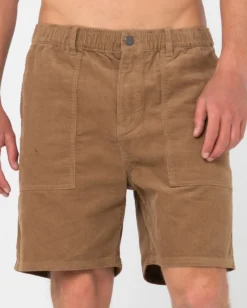 Rigglet Cord Workwear Elastic Short | Rusty Shop