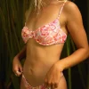 Rio Hibiscus Printed Balconette Bikini Top | Rusty Shop