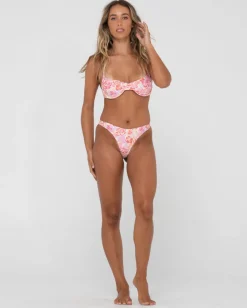 Rio Hibiscus Printed Balconette Bikini Top | Rusty Best
