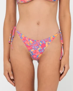 Rio Hibiscus Printed Brazilian Side Tie Bikini Bottom | Rusty Fashion