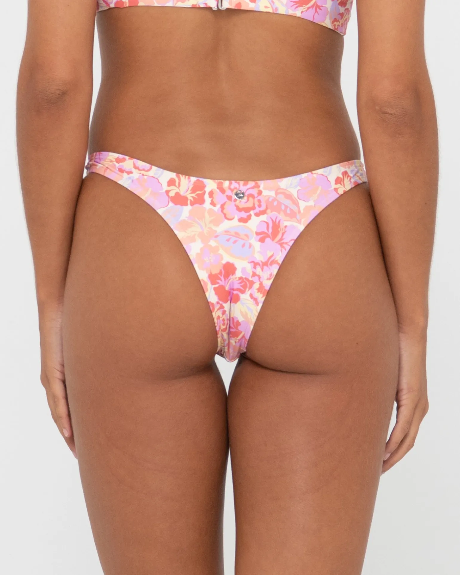 Rio Hibiscus Printed Brazilian Bikini Bottom | Rusty Hot