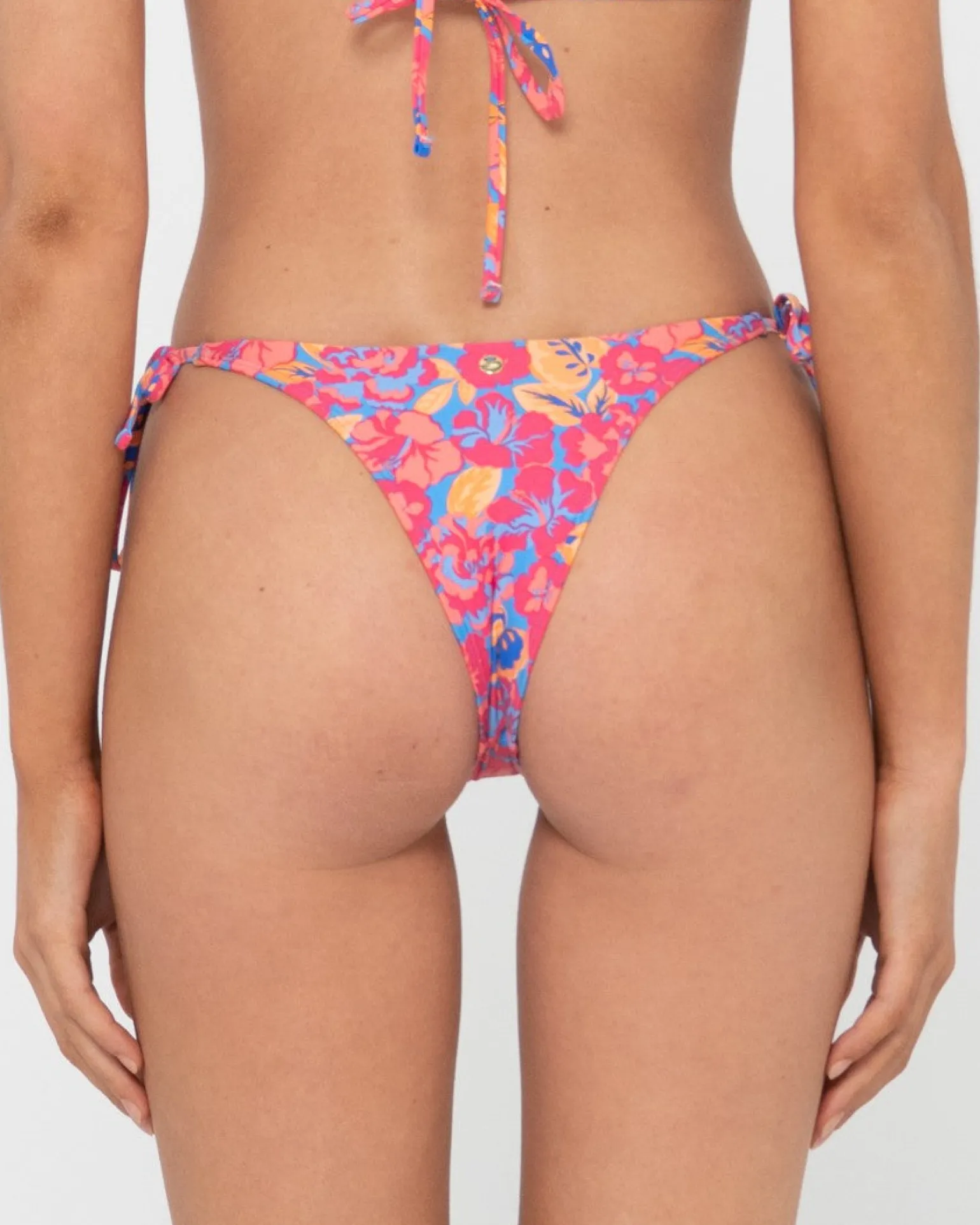 Rio Hibiscus Printed Brazilian Side Tie Bikini Bottom | Rusty Fashion