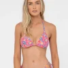 Rio Hibiscus Printed Multiway Bikini Top | Rusty Hot