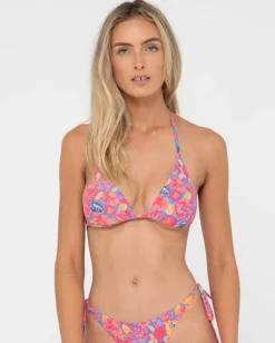 Rio Hibiscus Printed Multiway Bikini Top | Rusty Hot