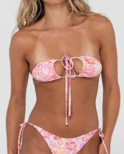 Rio Hibiscus Printed Multiway Bikini Top | Rusty Clearance