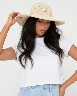 Romance Wide Brim Straw Beach Hat | Rusty Shop
