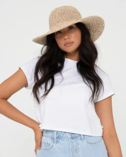 Romance Wide Brim Straw Beach Hat | Rusty Sale
