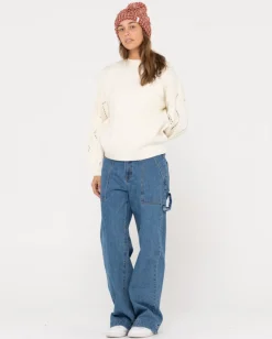 Rossie Relaxed Fit Crew Neck Knit | Rusty Hot