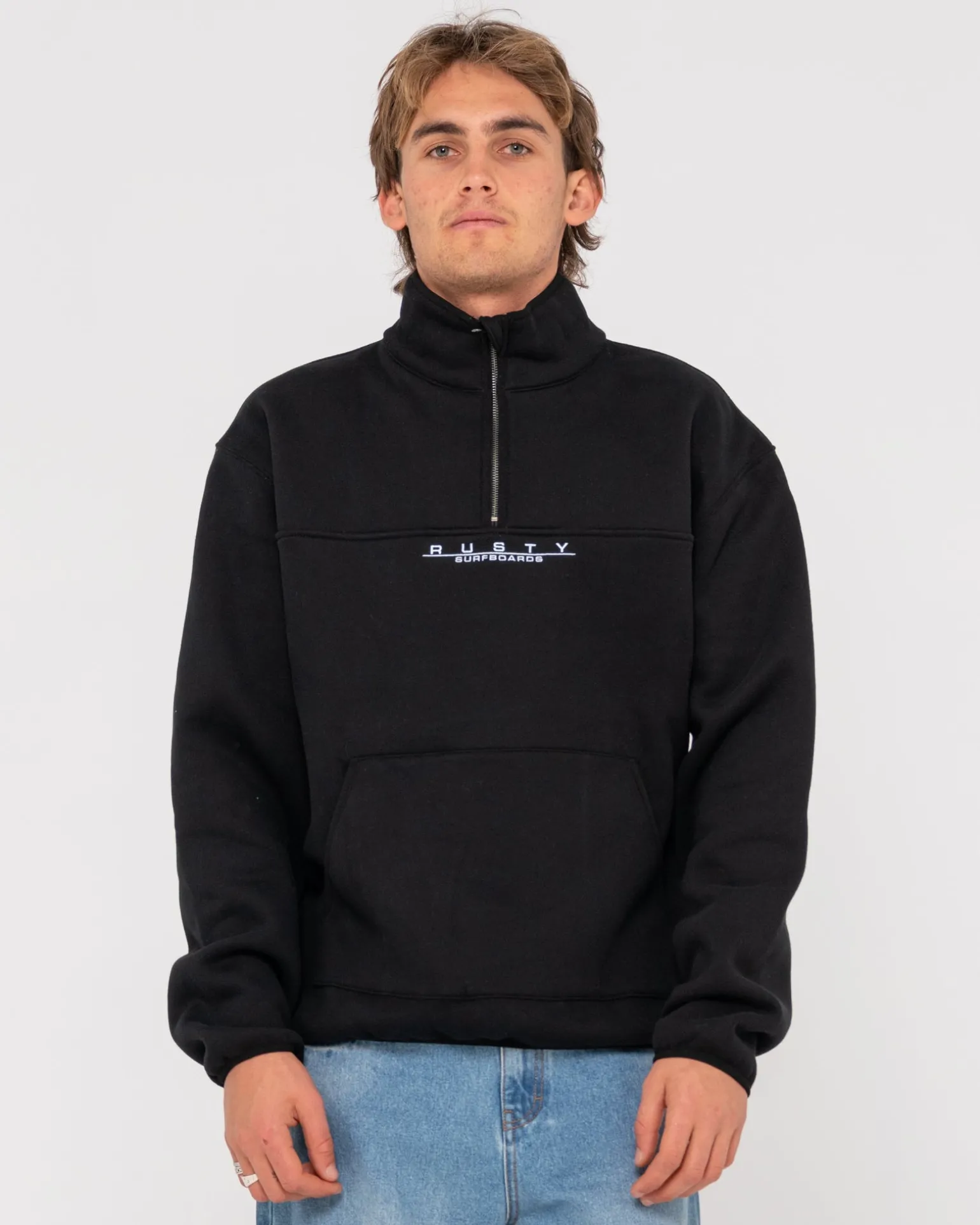 Rs Relaxed 1/4 Zip Super Fleece | Rusty Fashion