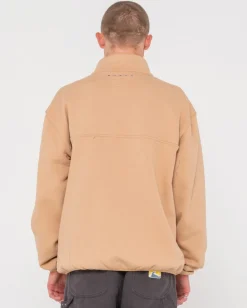 Rs Relaxed 1/4 Zip Super Fleece | Rusty Hot