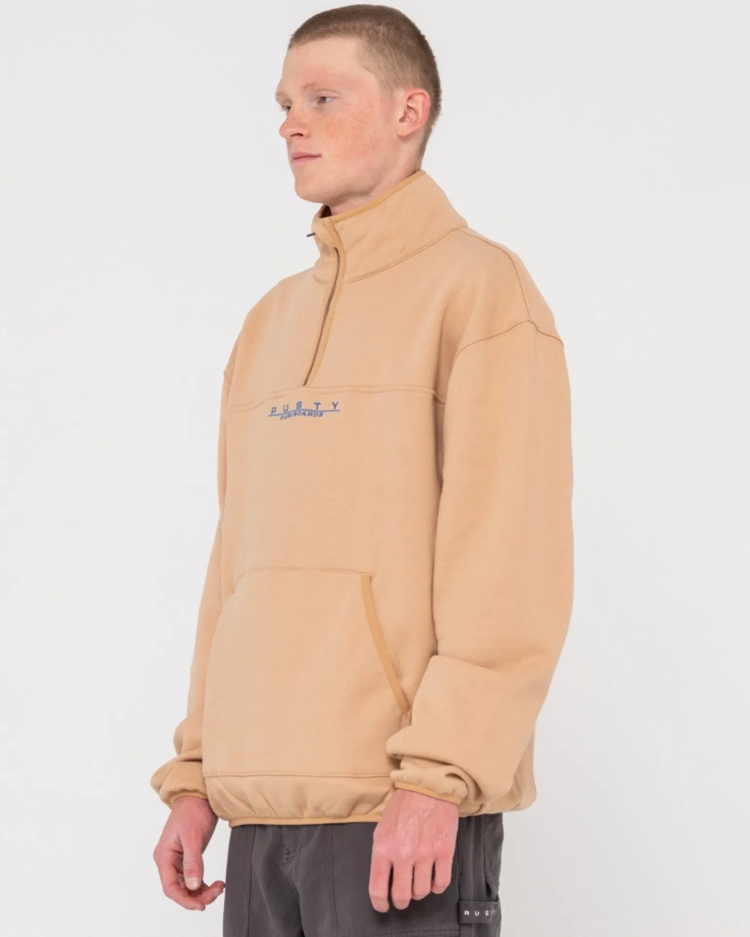Rs Relaxed 1/4 Zip Super Fleece | Rusty Hot