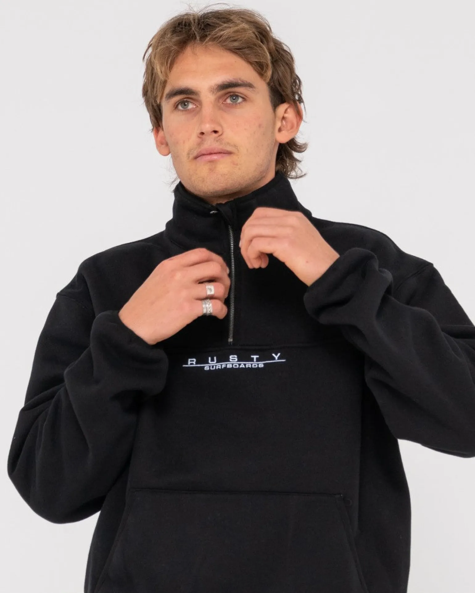 Rs Relaxed 1/4 Zip Super Fleece | Rusty Fashion