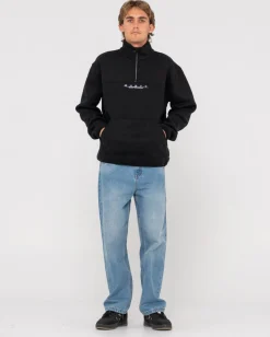 Rs Relaxed 1/4 Zip Super Fleece | Rusty Fashion