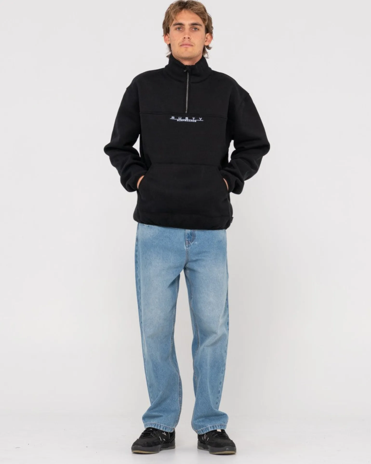 Rs Relaxed 1/4 Zip Super Fleece | Rusty Fashion