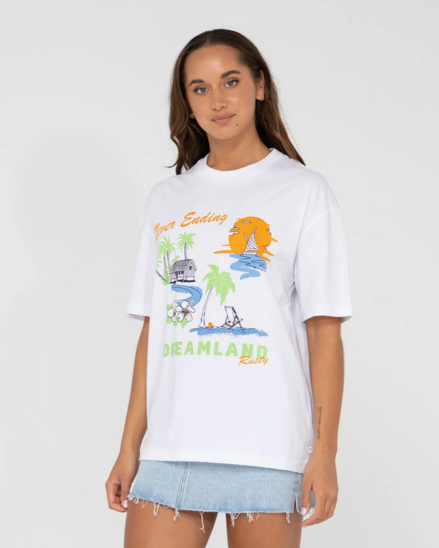 Dreamland Oversized Graphic Tee | Rusty Sale