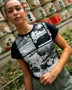 Greetings Skimmer Graphic Baby Tee | Rusty New