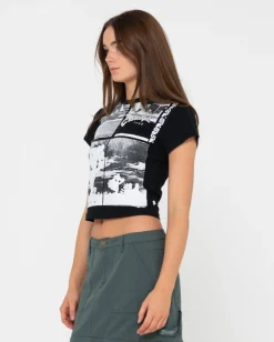 Greetings Skimmer Graphic Baby Tee | Rusty New