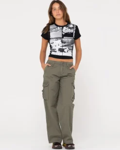 Greetings Skimmer Graphic Baby Tee | Rusty Sale