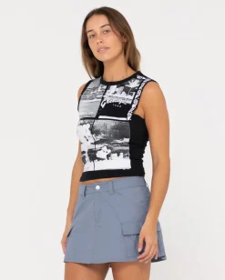 Greetings Slim Fit Graphic Tank | Rusty Sale