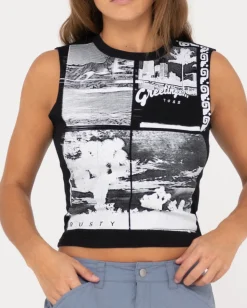 Greetings Slim Fit Graphic Tank | Rusty Sale