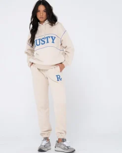 Line Oversize Hooded Fleece | Rusty Outlet