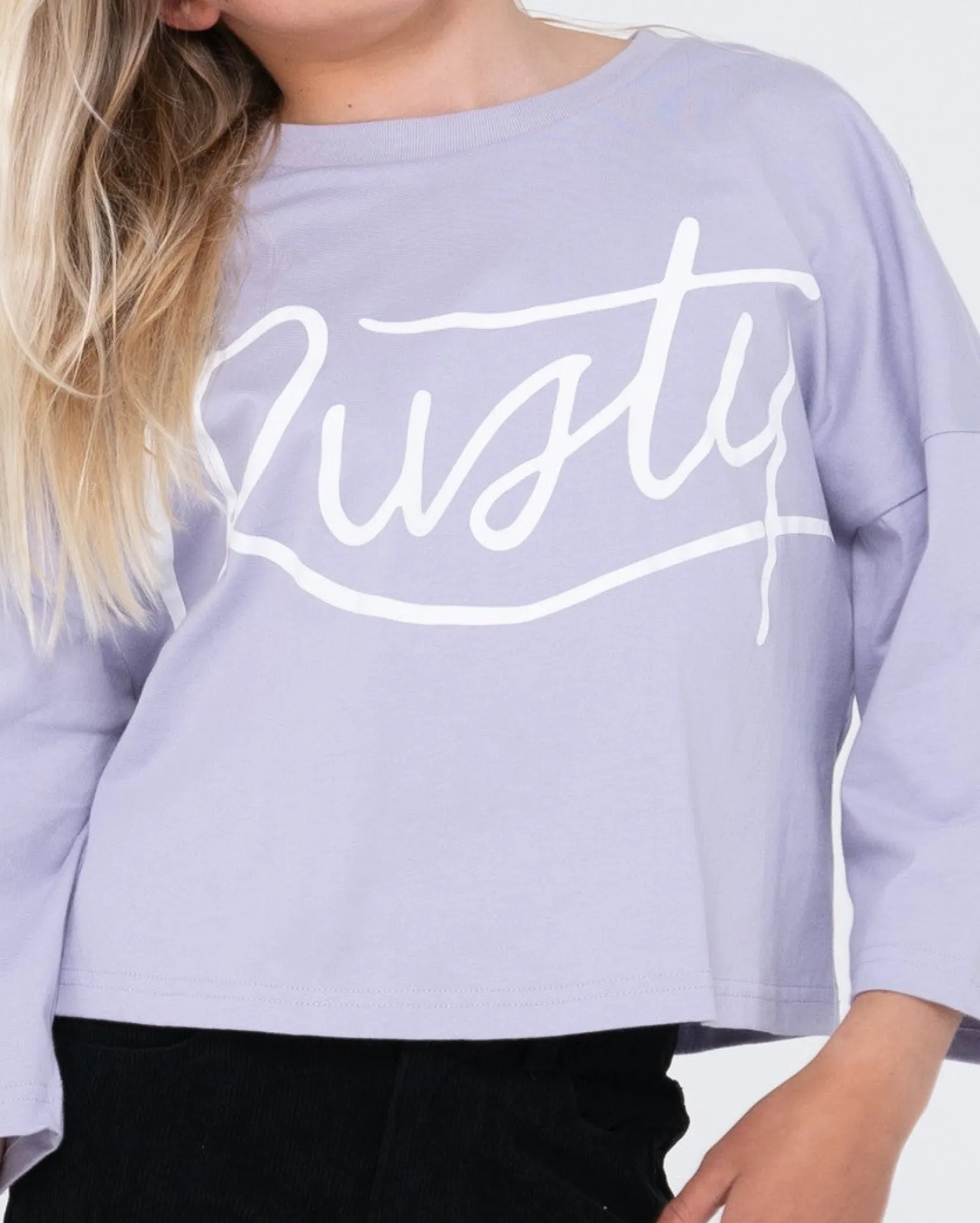 Script Long Sleeve Tee Girls | Rusty Cheap