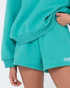 Script Oversize Crew Neck Fleece | Rusty Best Sale